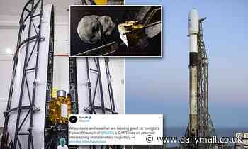NASA  to launch DART mission aboard SpaceX Falcon 9 rocket to deliberately crash into an asteroid