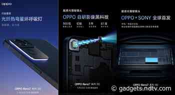 Oppo Reno 7, Reno 7 Pro, Reno 7 SE Specifications Leak, Teaser Hints at Unique Notification Light on Pro Model