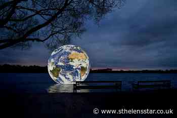 Luke Jerram's stunning 'Floating Earth' makes debut 15 minutes from St Helens - St Helens Star