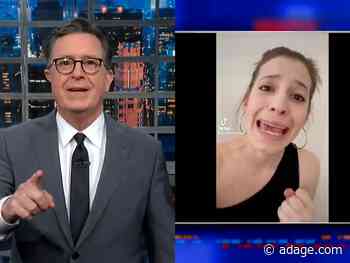 See Stephen Colbert’s spoof of a desperate TikTok influencer