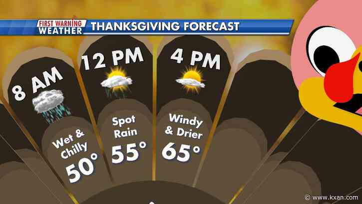 Rain developing, continues through early Thanksgiving Day