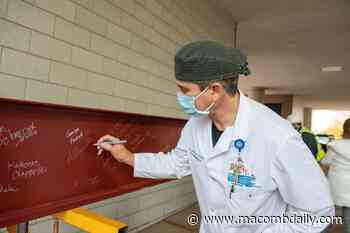 Beam signing ceremony marks milestone for Henry Ford Macomb expansion - The Macomb Daily
