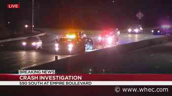 Crash blocks part of I-590 near Empire Boulevard Wednesday night