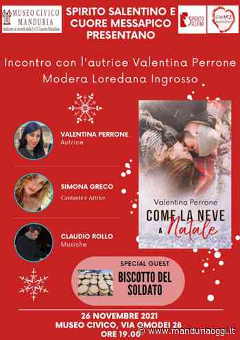 MANDURIA - Venerdì serata dedicata all'amore nel museo civico: Valentina Perrone presenterà il suo ultimo romanzo - ManduriaOggi