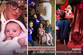 Blackpool: Paris Fury enjoys festive day out with six kids