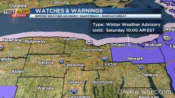 Yellow Alert for wind and local lake snow Friday