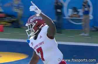 Jake Haener links up with Jordan Mims from 55 yards for a touchdown, Fresno State leads San Jose State 23-6