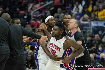 LeBron James ejected after elbow to opponent's face sparks on-court scuffle