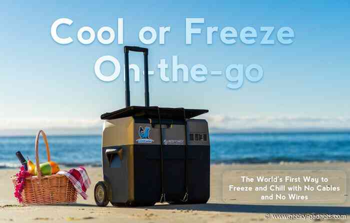 LionCooler Pro versatile Porter cooler chills and freezes for 12 hours on a full charge