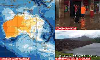 Australia weather: Thunderstorms and flooding in Queensland and NSW as Warragamba Dam to burst - Daily Mail