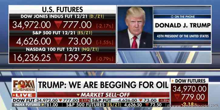Trump says 'the border is a bigger problem than inflation' and repeats election lies in Fox Business interview