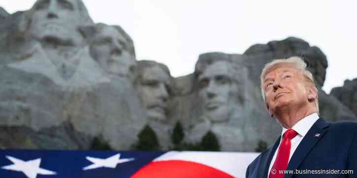 Photos show Trump has a Mount Rushmore sculpture with his face added to it in his Mar-a-Lago office
