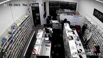 Calgary police release video of pharmacy robbery in Martindale area