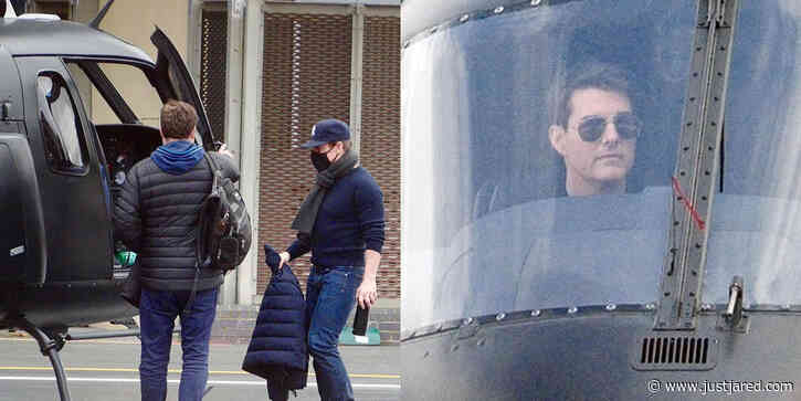 Tom Cruise Takes Off on His Helicopter in London