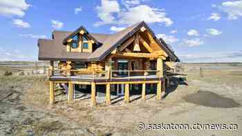 Take a peek inside this $3.6M cedar log home just outside Saskatoon