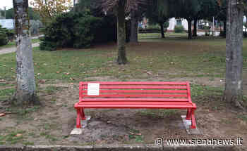 Sinalunga, a Guazzino, una panchina rossa contro la violenza di genere - Siena News - Siena News