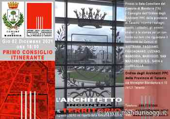 MANDURIA - Giovedì 2 dicembre farà tappa a Manduria il Consiglio Itinerante dell'Ordine degli Architetti della provincia di Taranto - ManduriaOggi