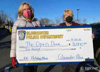 Gloucester Police Department Donates to The Open Door Food Pantry for Thanksgiving and Holiday Season - John Guilfoil Public Relations