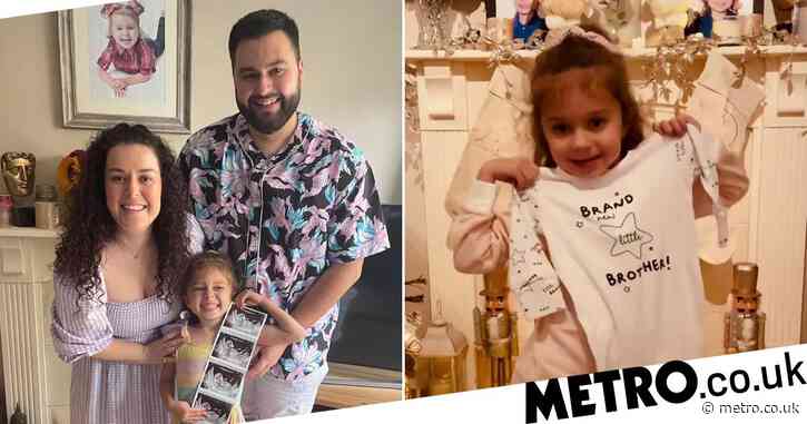 Tracy Beaker star Dani Harmer enlists daughter’s help for gender reveal and it’s adorable