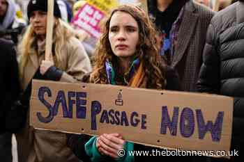 Downing Street protest calls for safe passage across the Channel - The Bolton News
