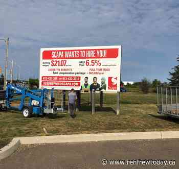 COMMUNITY SPOTLIGHT: Scapa fills job boom through billboard hiring campaign in Renfrew - renfrewtoday.ca