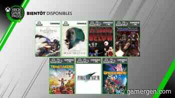 Xbox Game Pass : Final Fantasy VII, Man of Medan et 5 autres jeux annoncés pour août 2020 - GAMERGEN.COM