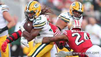 Packers RB Jones a game-time call, source says