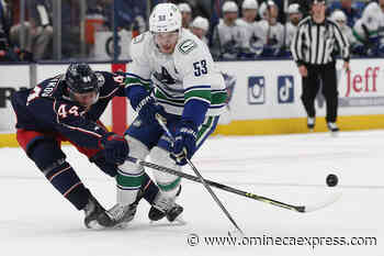 Merzlikins stops 39 shots, Blue Jackets beat sagging Canucks 4-2 - Vanderhoof Omineca Express