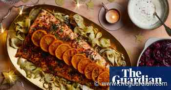 Baked salmon in citrus vodka with clementines and creme fraiche: Emily Scott’s Christmas centrepiece – recipe - The Guardian