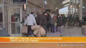 In-person sales spike over busy holiday shopping weekend