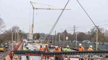 Fast fertig: Die Flutbrücke zwischen Borgfeld und Lilienthal - WESER-KURIER - WESER-KURIER