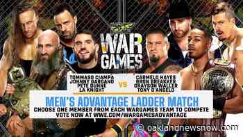 Vote to determine participants in Tuesday's Men's Advantage Ladder Match for NXT WarGames - Oakland News Now