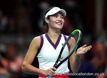 Emma Raducanu makes winning return at ATP Champions Tour in London
