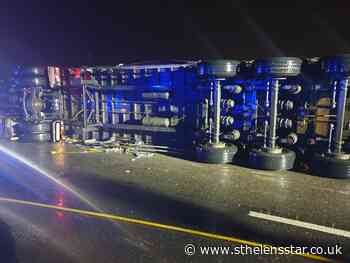 M62 reopens after closure due to overturned lorry - St Helens Star