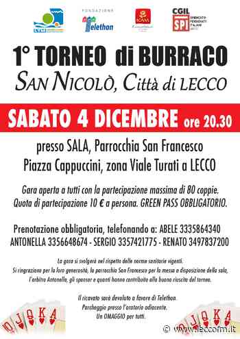 UN TORNEO DI BURRACO PER SOSTENERE LA RICERCA DI TELETHON - Lecco FM