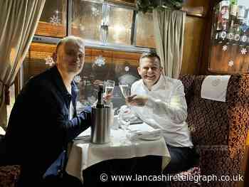 Celebrations as BBC's Graham Liver gets down on one knee during East Lancs Railway trip