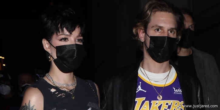 Halsey & Boyfriend Alev Aydin Couple Up for the Lakers Basketball Game