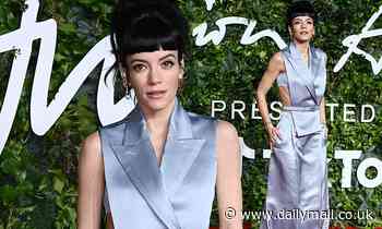Fashion Awards 2021: Lily Allen models a backless silver jumpsuit as she hits the red carpet