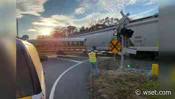 4 children injured after elementary school bus vs. train crash in Rockingham County - WSET