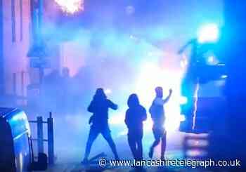 Footage shows fireworks being thrown in 'abhorrent' attack on firefighters in Burnley
