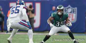 Why Boston Scott was thinking about Jason Kelce after his fumble - NBC Sports