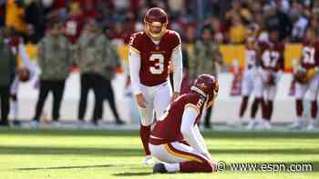 Washington places K Slye on IR, signs K Johnson