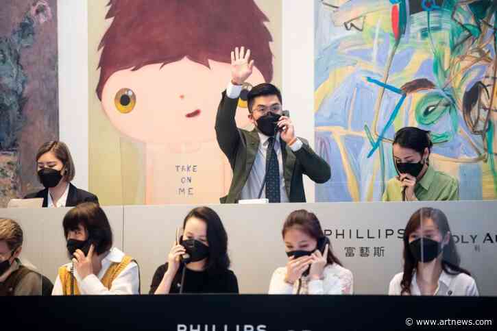 Emerging Artist Records Fall in $58 M. Phillips and Poly Joint Evening Sale in Hong Kong