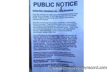 Ship-breaking generates complaints from Union Bay – Comox Valley Record - Comox Valley Record