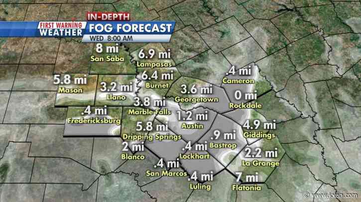 Dense fog may slow morning traffic
