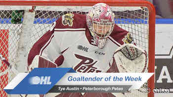 Petes' Tye Austin Named OHL Goaltender of the Week – CHL - Canadian Hockey League