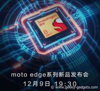 Motorola Edge X30 launching 9th December