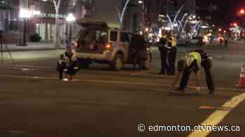 Pedestrian dies in hospital after being hit by SUV on Jasper Avenue - CTV Edmonton