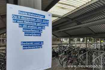 Politie en NMBS verwijderen weesfietsen aan station
