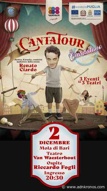 Mola di Bari ospita la seconda tappa del ‘Cantatour’, il 2 dicembre al Teatro Van Westerhout - Adnkronos